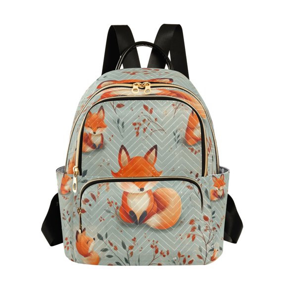 Quilted Backpack Fashion Backpack 10.23*5.11*12.59 Inch Women's Fashion Backpack Picnic Shopping Travel Out Sports backpack Beautiful Fox