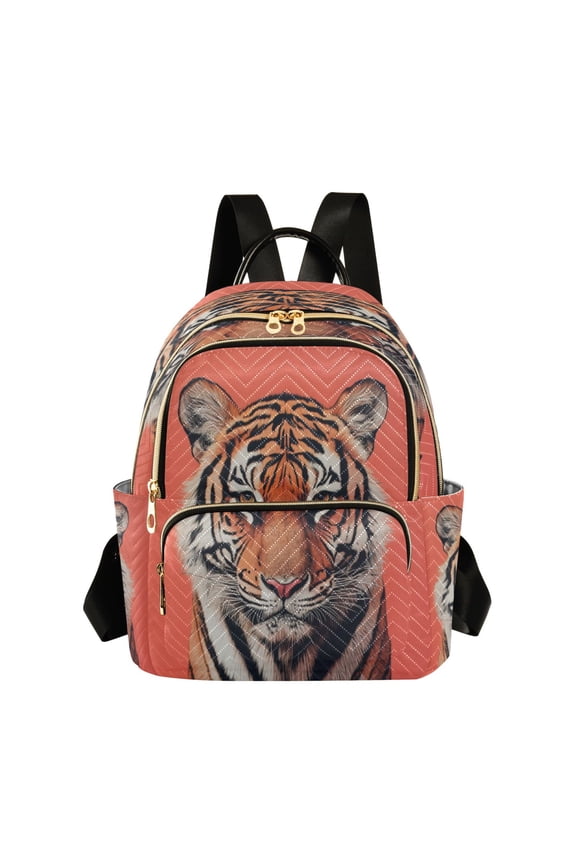 Quilted Backpack Fashion Backpack 10.23*5.11*12.59 Inch Women's Fashion Backpack Picnic Shopping Travel Out Sports backpack Big Tiger