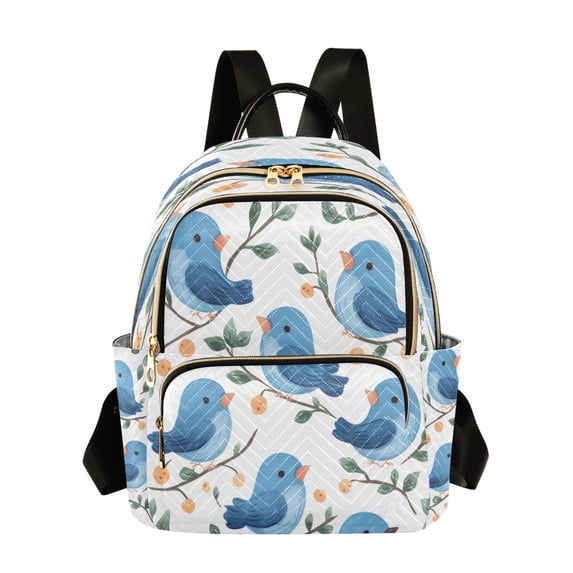 Quilted Backpack Fashion Backpack 10.23*5.11*12.59 Inch Women's Fashion Backpack Picnic Shopping Travel Out Sports backpack Blue Lovely Bird2