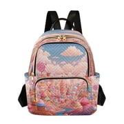 Quilted Backpack Fashion Backpack 10.23*5.11*12.59 Inch Womens Fashion Backpack Picnic Shopping Travel Out Sports backpack Candy Land Tower Sweets