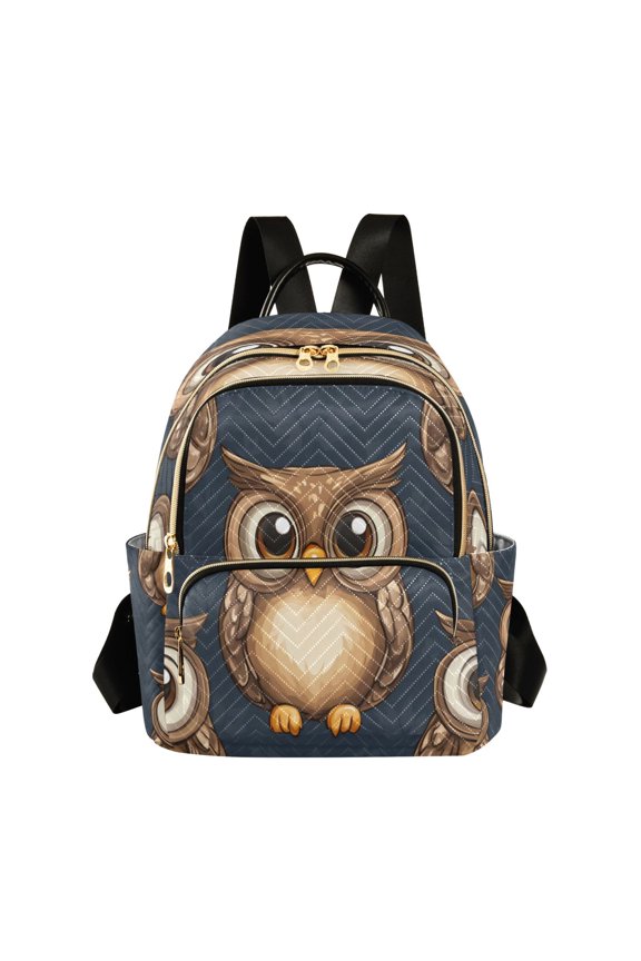 Quilted Backpack Fashion Backpack 10.23*5.11*12.59 Inch Women's Fashion Backpack Picnic Shopping Travel Out Sports backpack Cartoon Owl