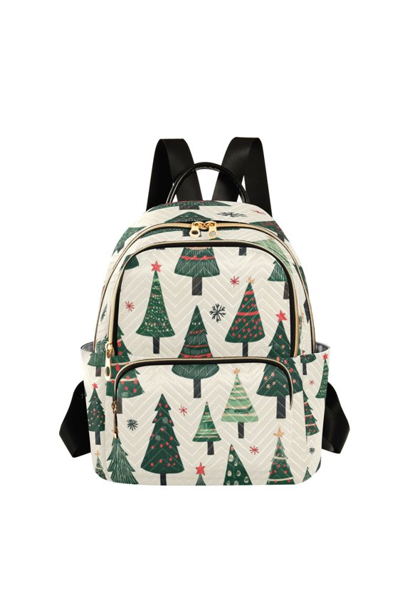 Quilted Backpack Fashion Backpack 10.23*5.11*12.59 Inch Women's Fashion Backpack Picnic Shopping Travel Out Sports backpack Christmas Tree Cartoon4