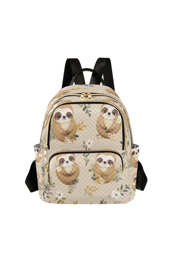 Quilted Backpack Fashion Backpack 10.23*5.11*12.59 Inch Women's Fashion Backpack Picnic Shopping Travel Out Sports backpack Cute Cartoon Sloth