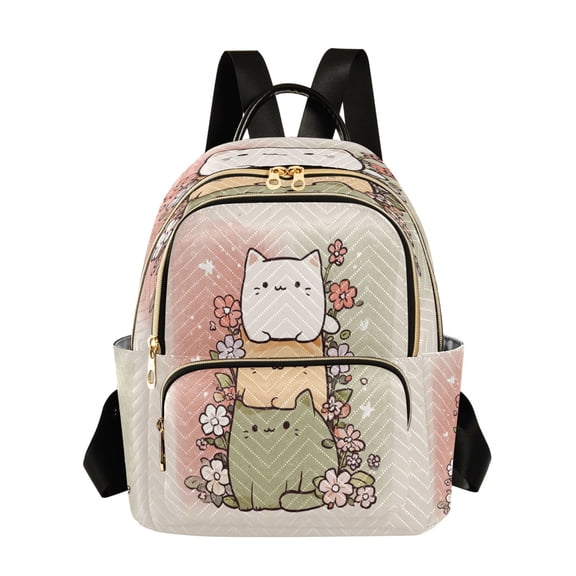 Quilted Backpack Fashion Backpack 10.23*5.11*12.59 Inch Women's Fashion Backpack Picnic Shopping Travel Out Sports backpack Cute Cats