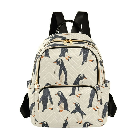 Quilted Backpack Fashion Backpack 10.23*5.11*12.59 Inch Women's Fashion Backpack Picnic Shopping Travel Out Sports backpack Cute Penguin