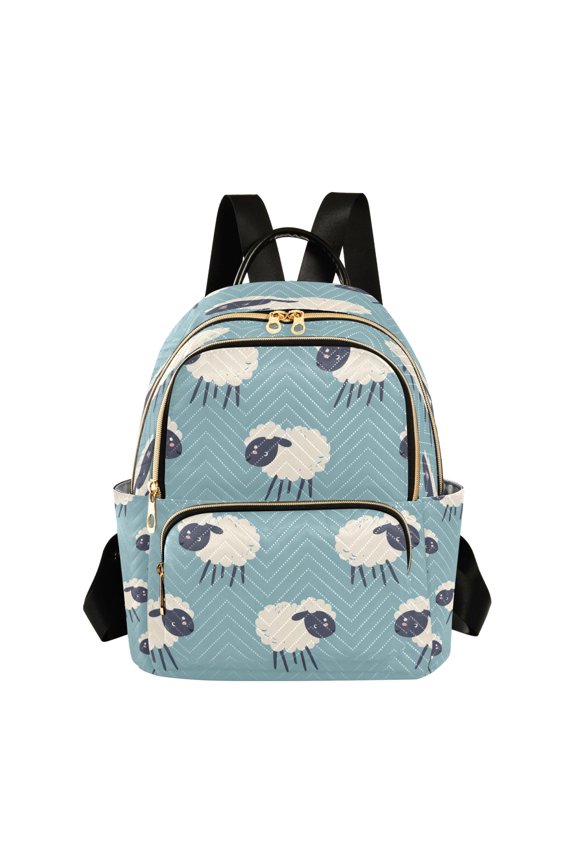 Quilted Backpack Fashion Backpack 10.23*5.11*12.59 Inch Women's Fashion Backpack Picnic Shopping Travel Out Sports backpack Cute Sheep