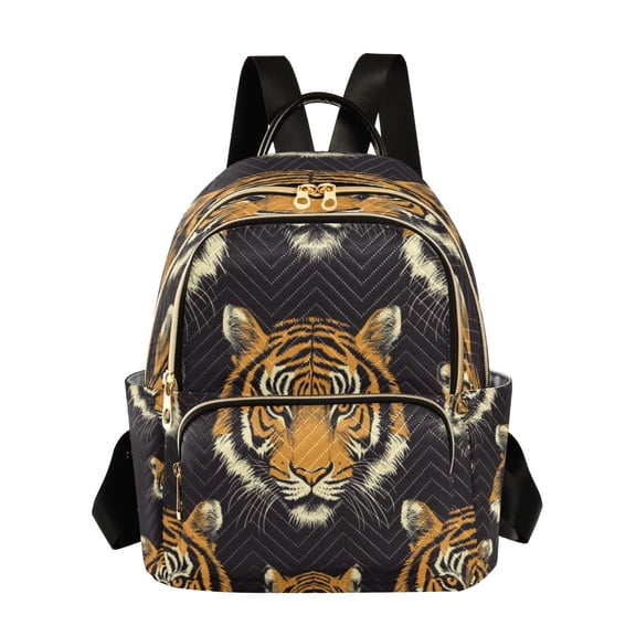 Quilted Backpack Fashion Backpack 10.23*5.11*12.59 Inch Women's Fashion Backpack Picnic Shopping Travel Out Sports backpack Fierce Tiger Pattern