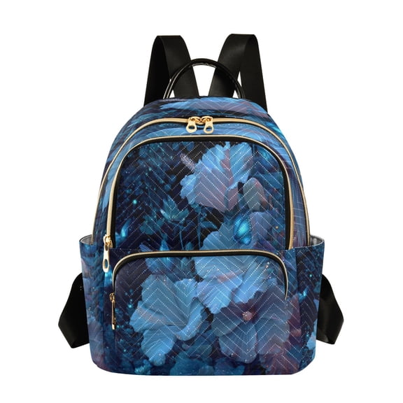 Quilted Backpack Fashion Backpack 10.23*5.11*12.59 Inch Women's Fashion Backpack Picnic Shopping Travel Out Sports backpack Flowers and Butterflies