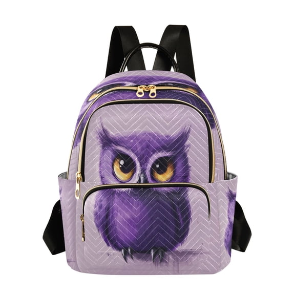 Quilted Backpack Fashion Backpack 10.23*5.11*12.59 Inch Women's Fashion Backpack Picnic Shopping Travel Out Sports backpack Purple Cartoon Owl