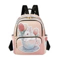 thumbnail image 1 of Quilted Backpack Fashion Backpack 10.23*5.11*12.59 Inch Women's Fashion Backpack Picnic Shopping Travel Out Sports backpack Rabbit Cute, 1 of 7