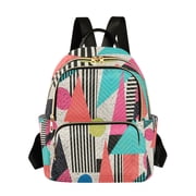 Quilted Backpack Fashion Backpack 10.23*5.11*12.59 Inch Womens Fashion Backpack Picnic Shopping Travel Out Sports backpack Sharp Geometric Prism