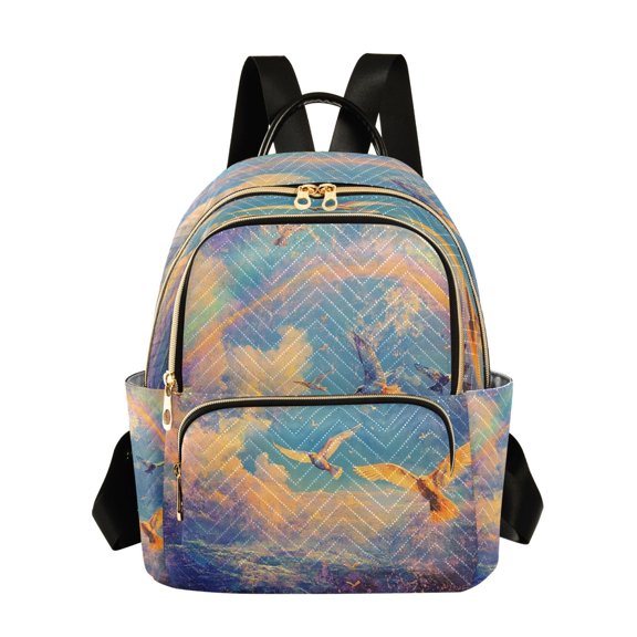 Quilted Backpack Fashion Backpack 10.23*5.11*12.59 Inch Women's Fashion Backpack Picnic Shopping Travel Out Sports backpack Sky Beautiful Dove