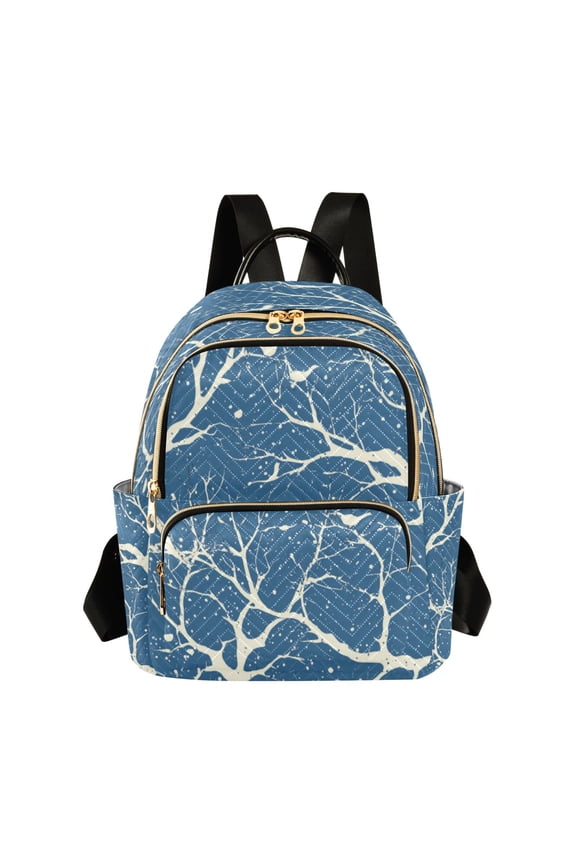 Quilted Backpack Fashion Backpack 10.23*5.11*12.59 Inch Women's Fashion Backpack Picnic Shopping Travel Out Sports backpack Small Winter White Tree