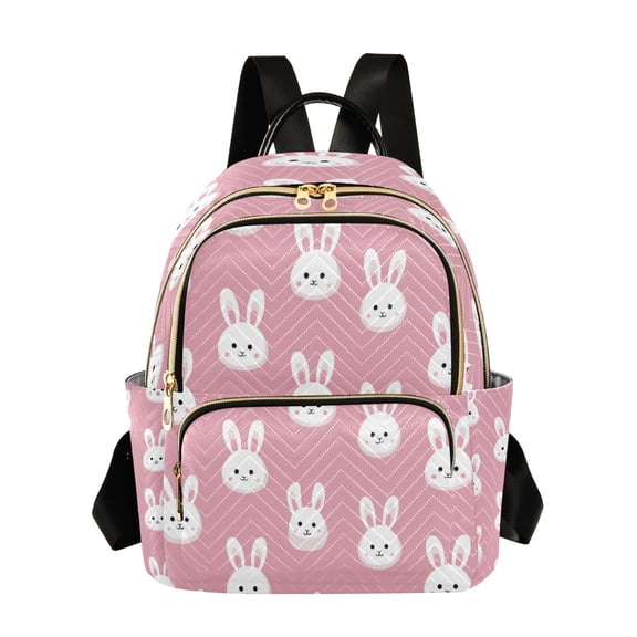 Quilted Backpack Fashion Backpack 10.23*5.11*12.59 Inch Women's Fashion Backpack Picnic Shopping Travel Out Sports backpack White Rabbits