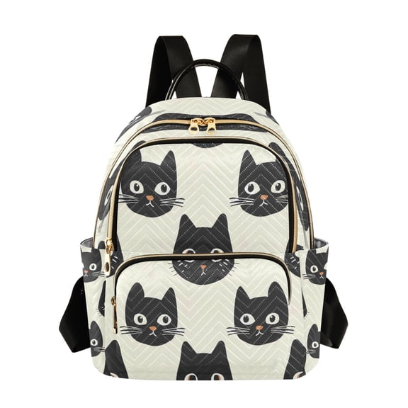 Quilted Backpack Fashion Backpack 11.41 * 6.1 * 14.17 Inch Women's Fashion Backpack Picnic Shopping Travel Out Sports backpack Cartoon Cat Face