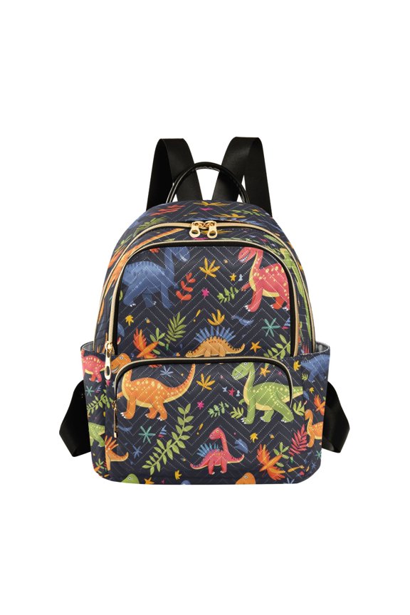 Quilted Backpack Fashion Backpack 11.41 * 6.1 * 14.17 Inch Women's Fashion Backpack Picnic Shopping Travel Out Sports backpack Cartoon Dinosaur