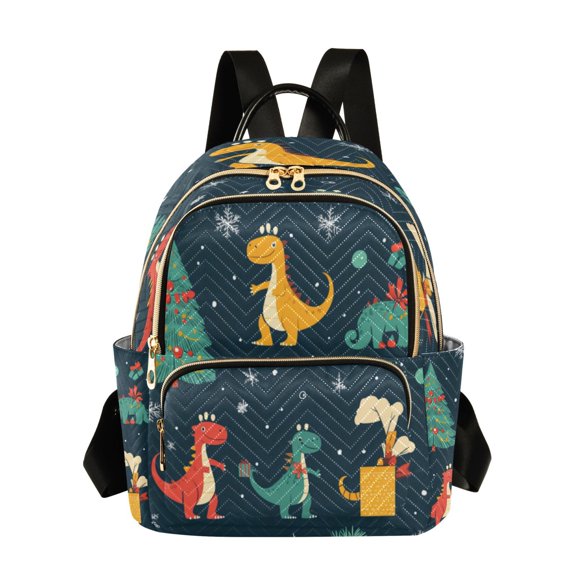 Quilted Backpack Fashion Backpack 11.41 * 6.1 * 14.17 Inch Women's Fashion Backpack Picnic Shopping Travel Out Sports backpack Christmas Dinosaur