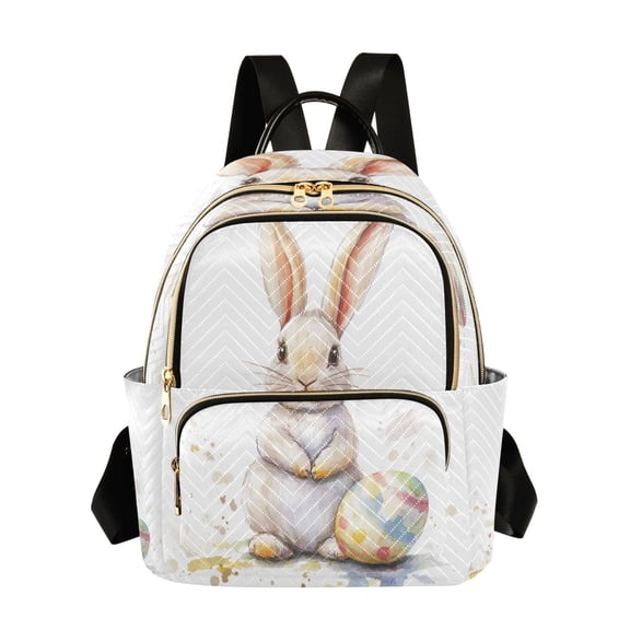 Quilted Backpack Fashion Backpack 11.41 * 6.1 * 14.17 Inch Women's Fashion Backpack Picnic Shopping Travel Out Sports backpack Easter Cartoon Rabbit