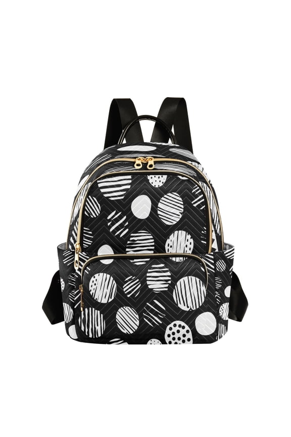Quilted Backpack Fashion Backpack 11.41 * 6.1 * 14.17 Inch Women's Fashion Backpack Picnic Shopping Travel Out Sports backpack Fringe Circle