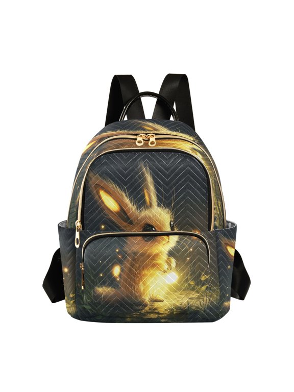 Quilted Backpack Fashion Backpack 11.41 * 6.1 * 14.17 Inch Women's Fashion Backpack Picnic Shopping Travel Out Sports backpack Little Yellow Elf