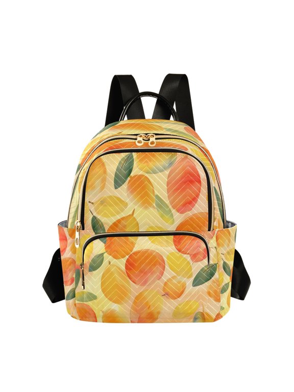 Quilted Backpack Fashion Backpack 11.41 * 6.1 * 14.17 Inch Women's Fashion Backpack Picnic Shopping Travel Out Sports backpack Orange Mango
