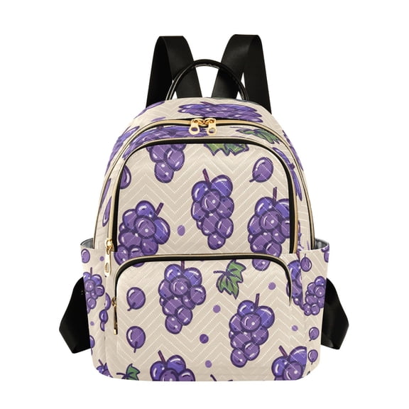 Quilted Backpack Fashion Backpack 11.41 * 6.1 * 14.17 Inch Women's Fashion Backpack Picnic Shopping Travel Out Sports backpack Purple Grape