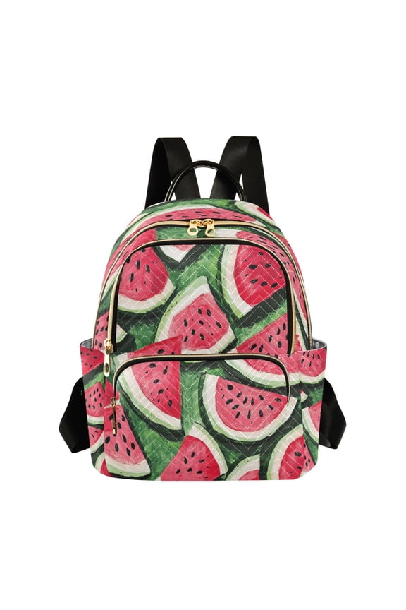 Quilted Backpack Fashion Backpack 11.41 * 6.1 * 14.17 Inch Women's Fashion Backpack Picnic Shopping Travel Out Sports backpack Watermelon Cartoon1