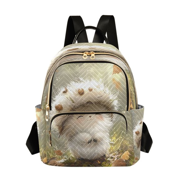 Quilted Backpack Fashion Backpack 11.41 * 6.1 * 14.17 Inch Women's Fashion Backpack Picnic Shopping Travel Out Sports backpack White Elf