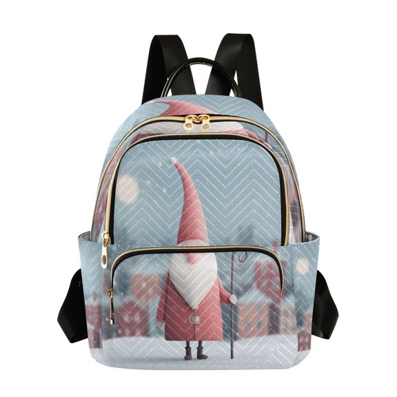 Quilted Backpack Fashion Backpack 11.41 * 6.1 * 14.17 Inch Women's Fashion Backpack Picnic Shopping Travel Out Sports backpack Romantic Santa Claus Pattern