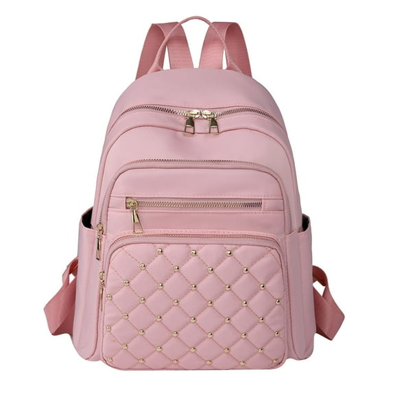 Quilted Backpack for Women Girl Laptop Bag Lightweight Casual Travel Bag Fashion Top Handle Daypack