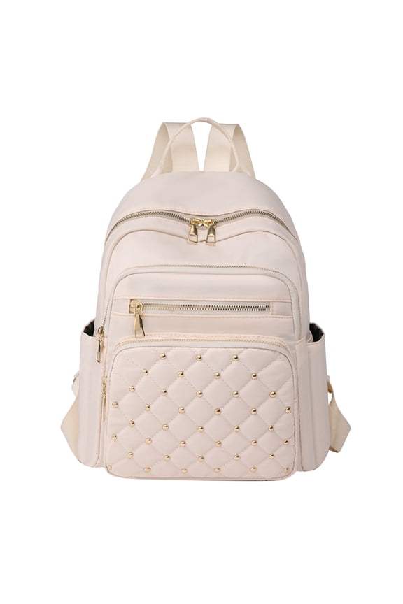 Quilted Backpack for Women Girl Laptop Bag Lightweight Casual Travel Bag Fashion Top Handle Daypack