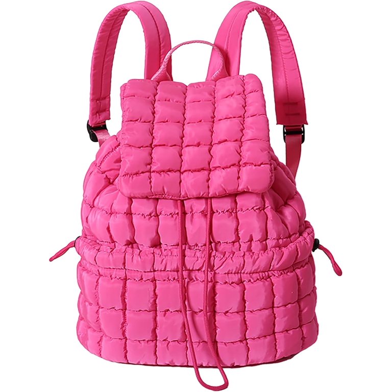 Quilted Backpack for Women Lightweight Puffer Drawstring  display picture 1