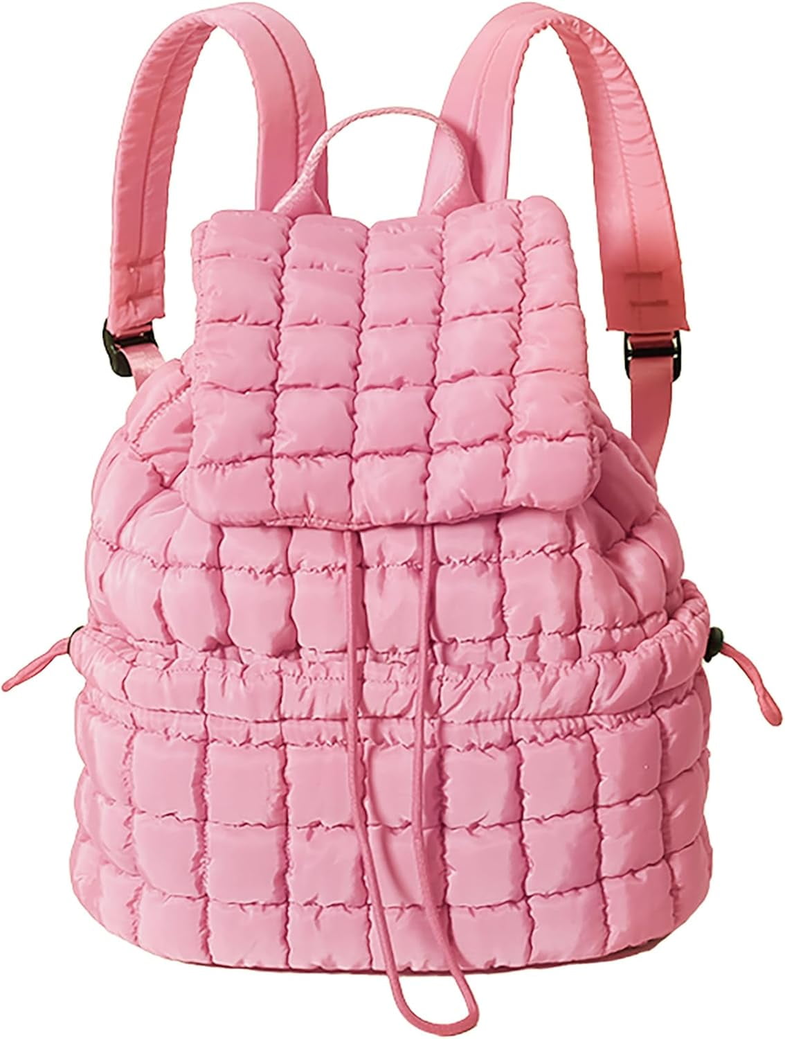 Lightweight Quilted Puffer Backpack Daypack for Women Travel Gym Hiking Quilted Backpack for Women Lightweight Puffer Drawstring  main image 3