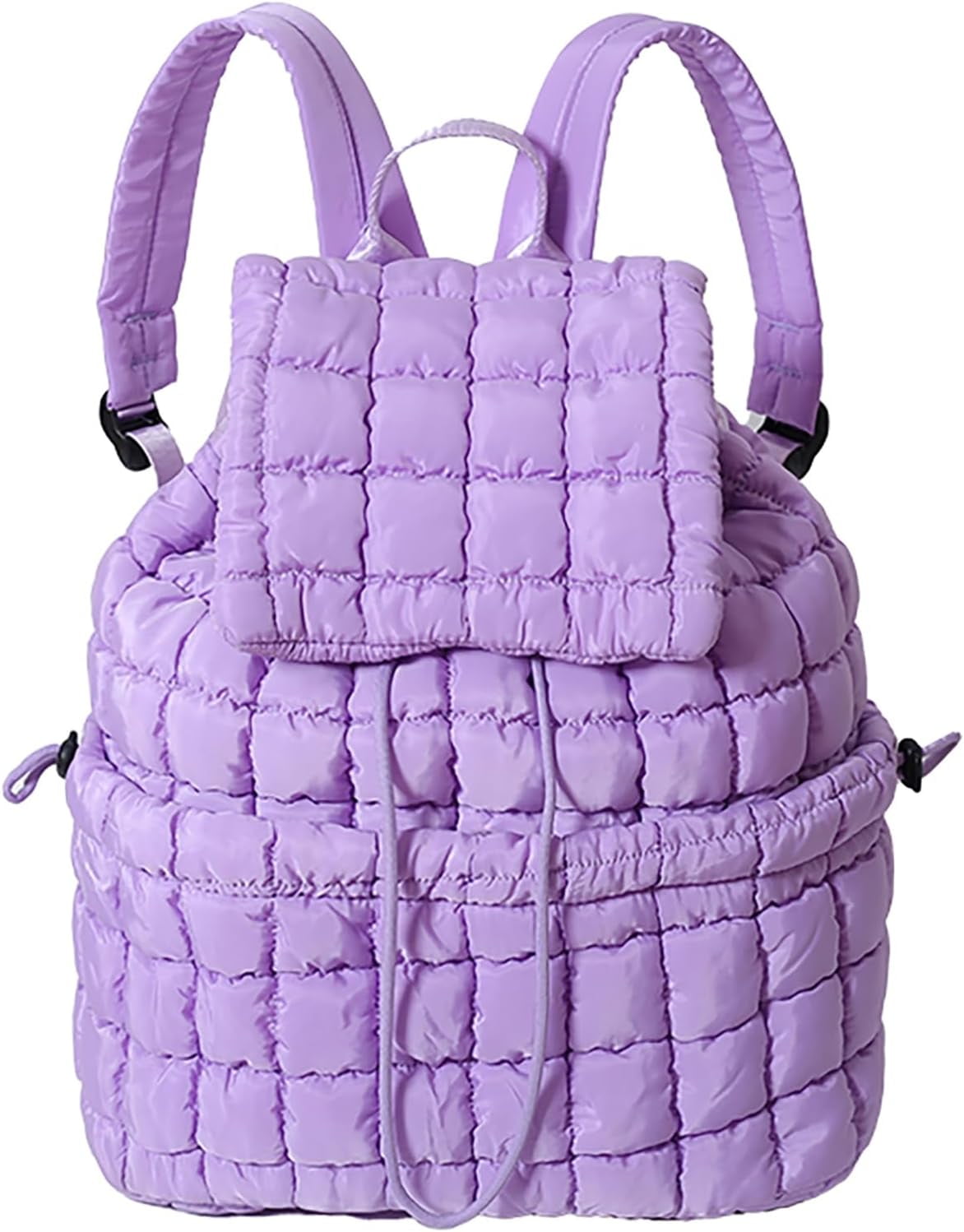 Quilted Backpack for Women Lightweight Puffer Drawstring  display picture 3