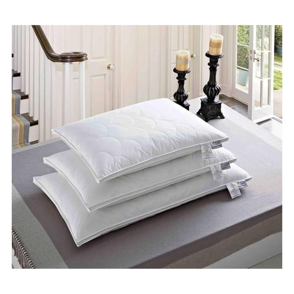 Quilted Billow Pillows, Standard, White