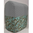thumbnail image 1 of Quilted Brown & Teal Paisley Cover Compatible with Farberware 4.7qt Stand Mixer by Penny's Needful Things (Gray), 1 of 2