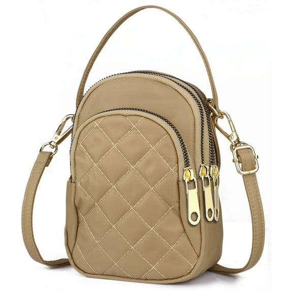 Quilted Cell Phone Purse, TSV Multi-Pockets Crossbody Phone Pouch Bag with Adjustable Strap and Headphone Hole for Women