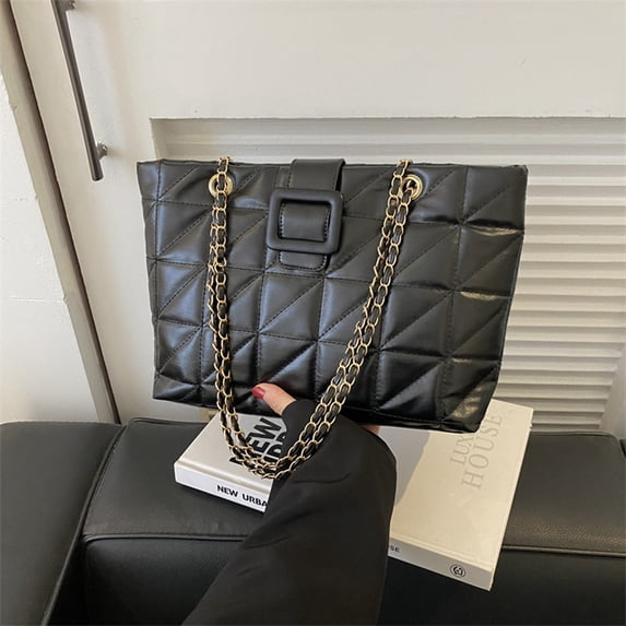 Quilted Chain Bag, Underarm Shoulder Bag for Women with Adjustable Strap, Large Capacity Purse with Organizer, Versatile Commuter Bag for Work & Leisure