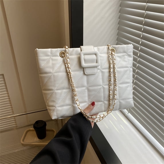 Quilted Chain Bag, Underarm Shoulder Bag for Women with Adjustable Strap, Large Capacity Purse with Organizer, Versatile Commuter Bag for Work & Leisure