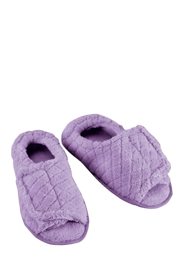 Quilted Chenille Adjustable Toe Slippers
