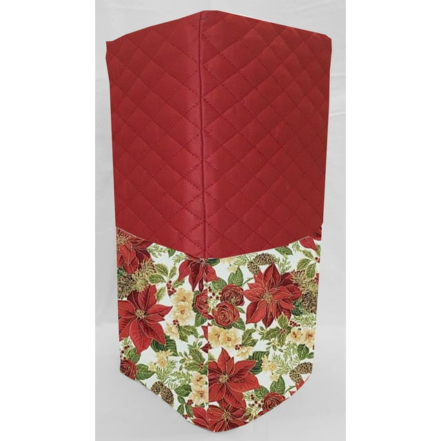 Quilted Christmas Poinsettia Blender Cover by Penny's Needful Things (Small, Red)