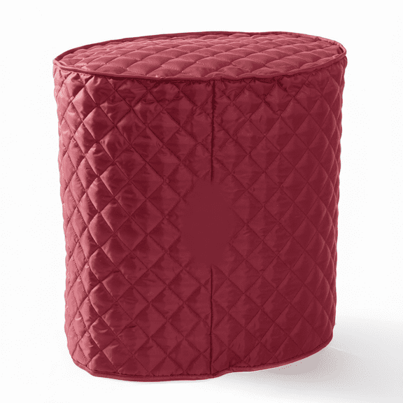 Quilted Coffee Maker Cover Dust & Stain Resistant Slip-On Appliance Protector for Espresso Machines, Red