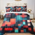 thumbnail image 1 of Quilted Comforter Duvet, All Season Duvet, Soft Bedding 3 Set, 1 Duvet Comforter & 2 Pillow Case, Colorful, Full, 1 of 4
