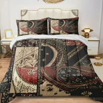 Quilted Comforter Duvet, All Season Duvet, Soft Bedding 3 Set, 1 Duvet Comforter & 2 Pillow Case, bandana paisley, Twin