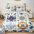 thumbnail image 1 of Quilted Comforter Duvet, All Season Duvet, Soft Bedding 3 Set, 1 Duvet Comforter & 2 Pillow Case, portuguese Moroccan, Full, 1 of 4