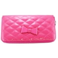 thumbnail image 1 of Quilted Compact Purse - Slim & Convenient Womans Wallet (Pink), 1 of 1