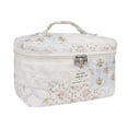 thumbnail image 1 of Quilted Cosmetic Organizer Large Floral Travel Toiletry Pouch Cute Wash Bag For Women Girls, 1 of 6
