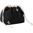 thumbnail image 1 of Quilted Cotton Drawstring Makeup Bag with Canvas Lining,Soft Cosmetic Bag  Coquette Aesthetic Cute Travel Toiletry Bag,Drawstring Gift Bag for Women and Girls, 1 of 6