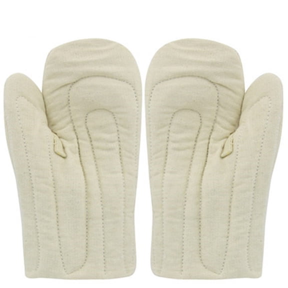 Quilted Cotton Oven Mitts for Baking, BBQ, and Cooking Protection, Heat-Resistant Gloves for Kitchen and Grill, Comfortable Grip, Machine Washable, Reusable, 1 Pair