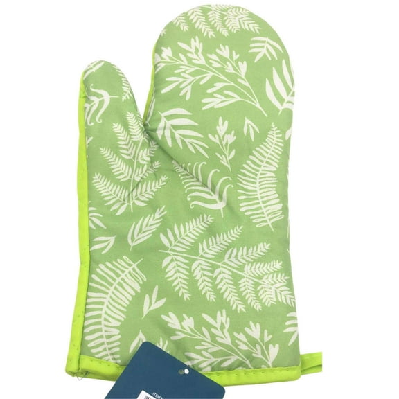 Quilted Cotton Solid Oven Mitt Heat-Resistant Protection: 1CT